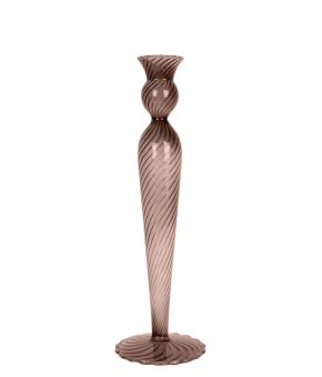 Candle holder Swirl glass large